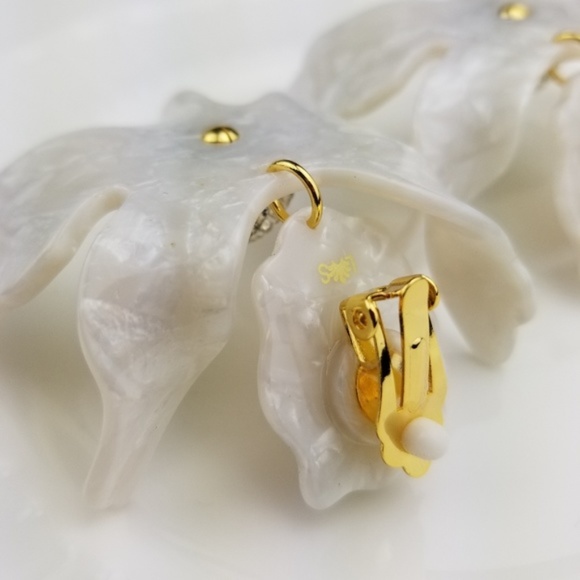 Lele Sadoughi Crystal Lily Earrings $198 - Picture 5 of 7